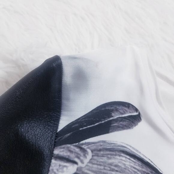 cut25 Yigal Azrouel Lambskin Sleeves Blouse - Picture 15 of 15